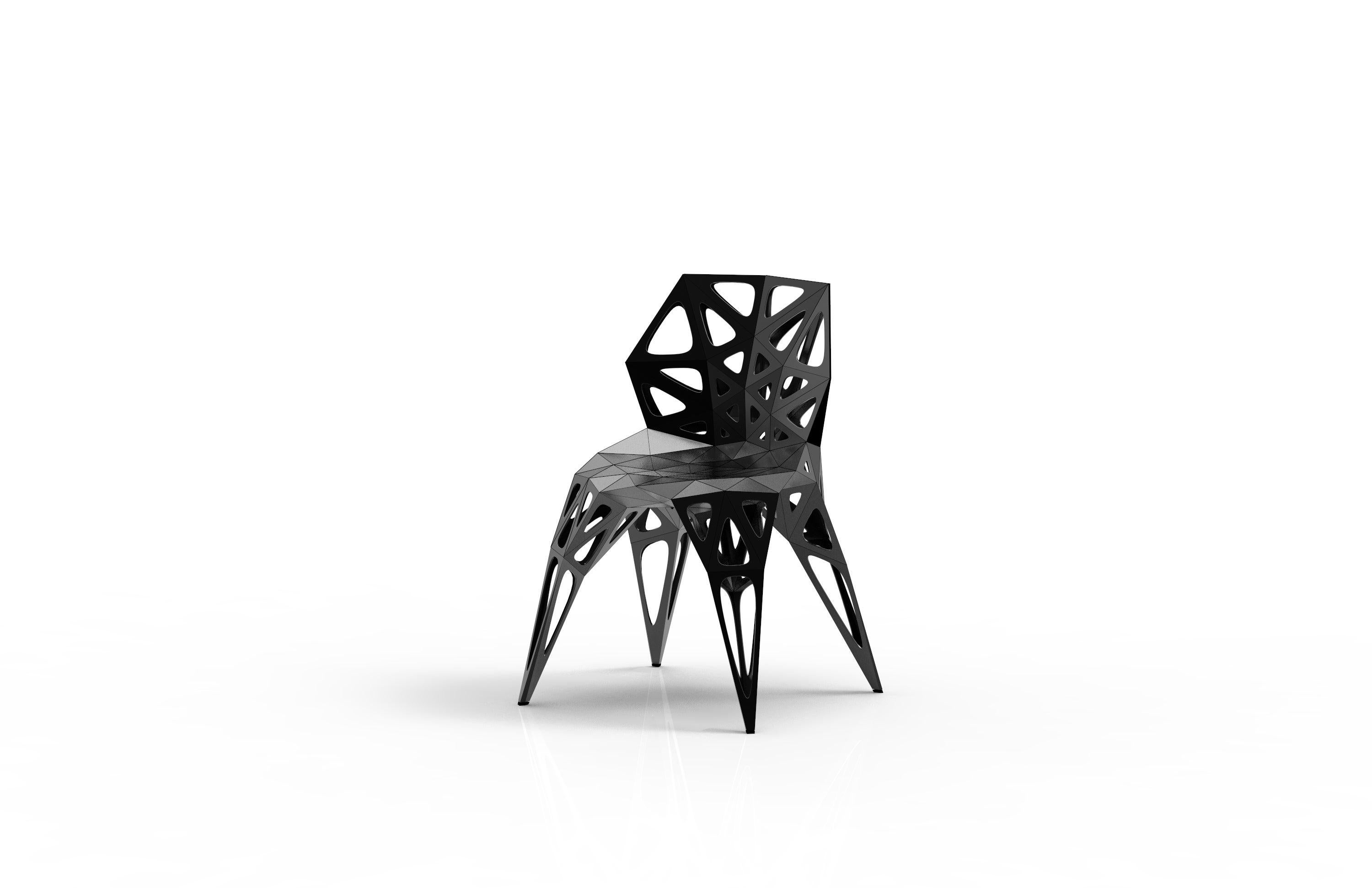 MC07 Sedia Endless Form Serie Acciaio Inox Personalizzabile Nero e Argento In condizioni Nuovo in vendita a Beverly Hills, CA