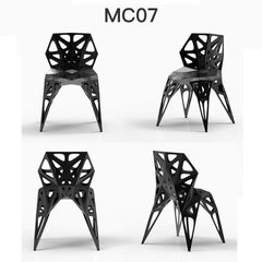MC07 Endless Form Chair Series Stainless Steel Customizable Black and Sliver