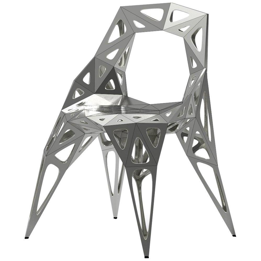 MC08 Endless Form Stuhl Serie Edelstahl anpassbar schwarz & silber für den Außenbereich