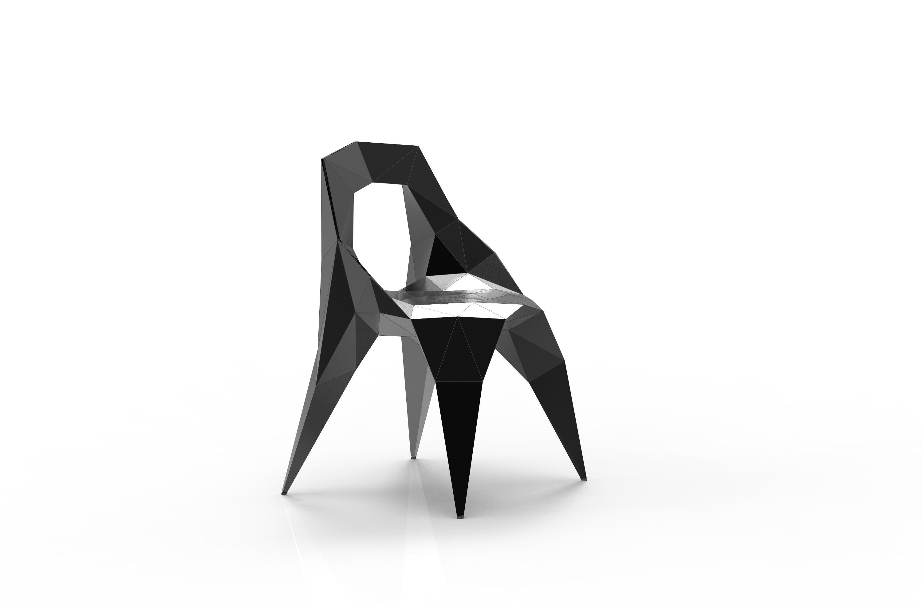 MC08 Endless Form Stuhl Serie Edelstahl anpassbar schwarz & silber für den Außenbereich (21. Jahrhundert und zeitgenössisch) im Angebot