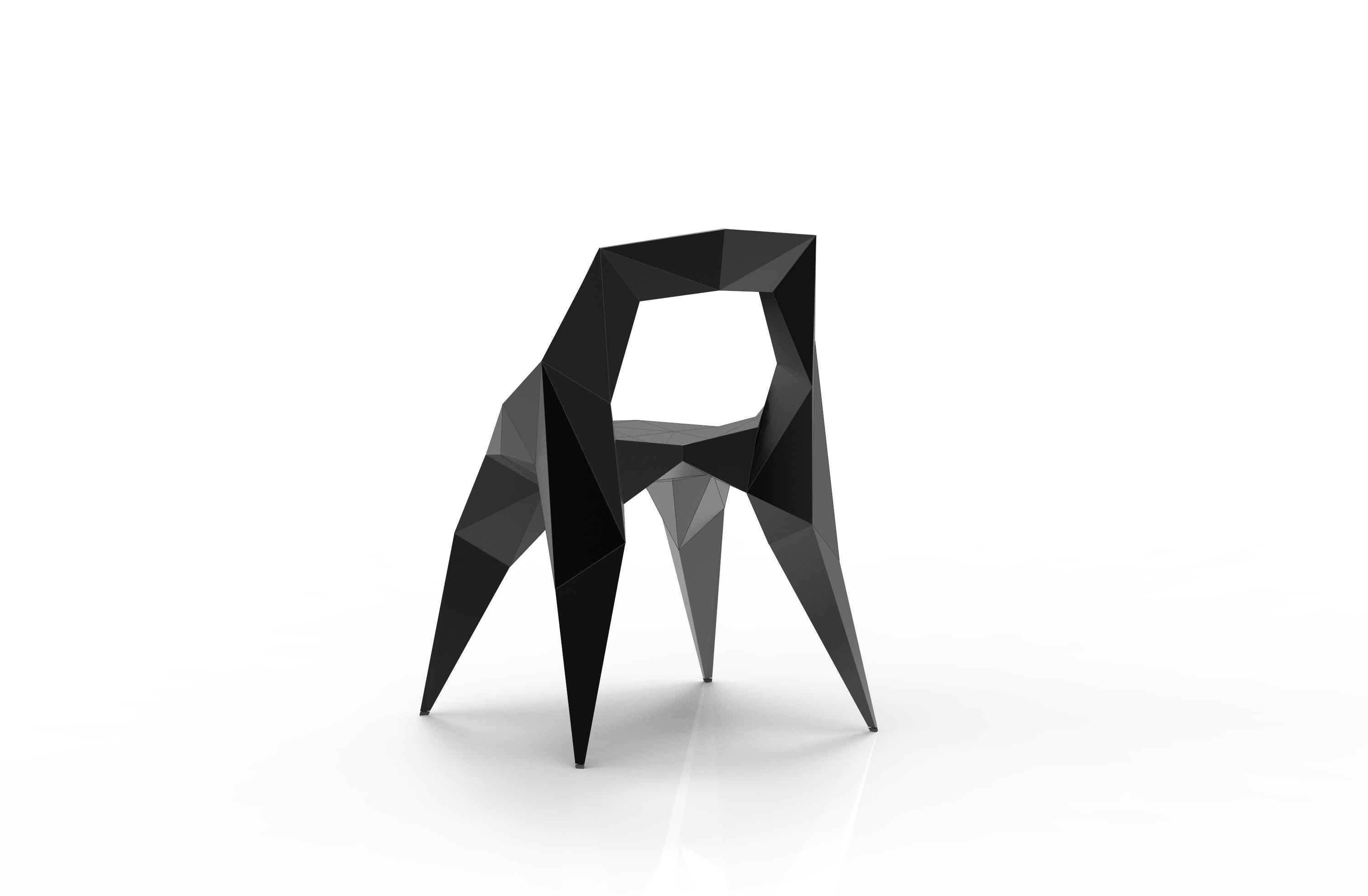 MC08 Endless Form Stuhl Serie Edelstahl anpassbar schwarz & silber für den Außenbereich im Angebot 2