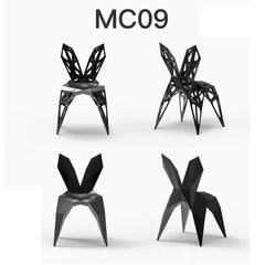 Mc09 Endless Form Chair Series Stainless Steel Customizable Black & Sliver