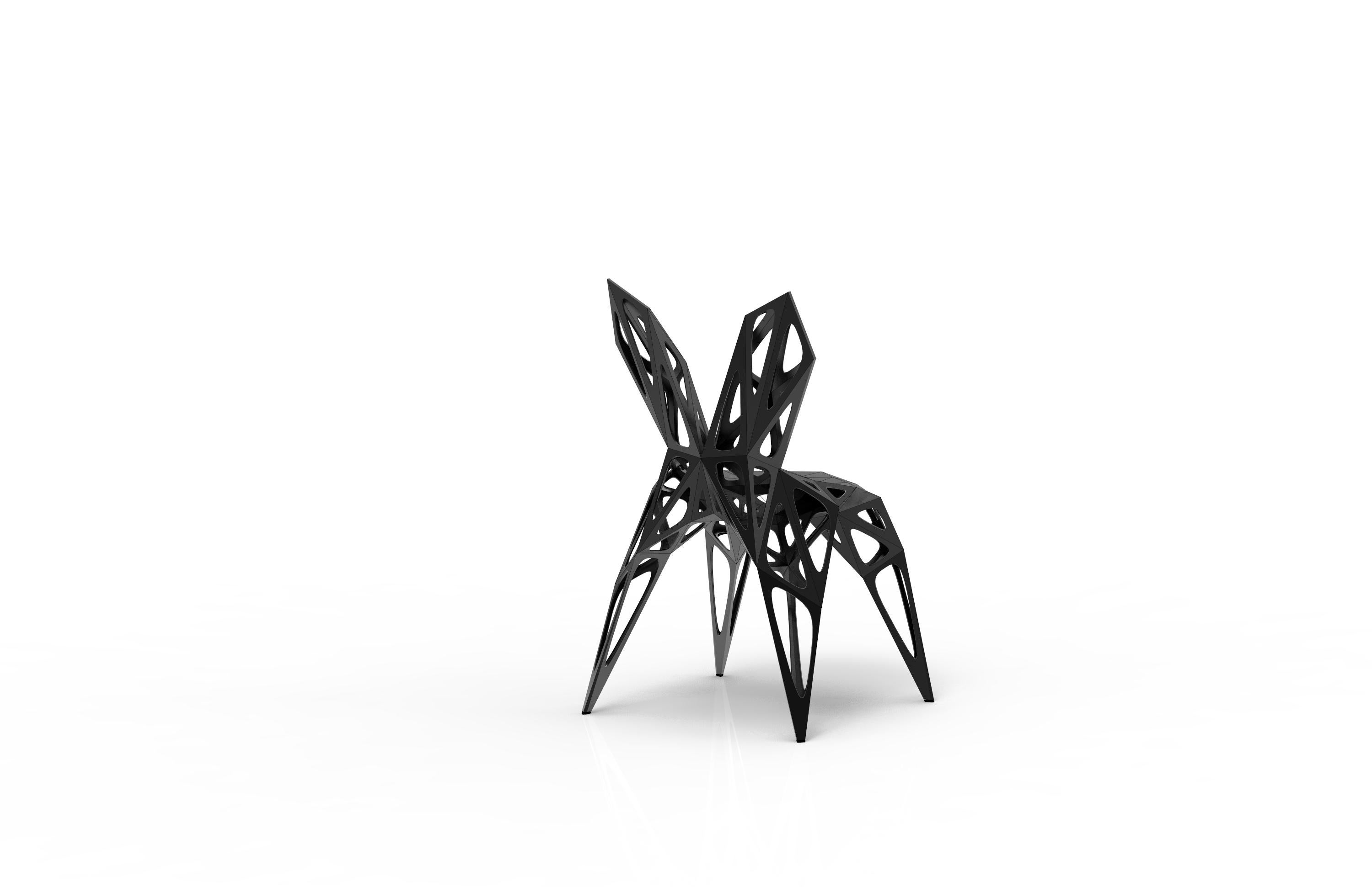 MC09 Endless Form Stuhl Serie Edelstahl anpassbar schwarz & silber (21. Jahrhundert und zeitgenössisch) im Angebot