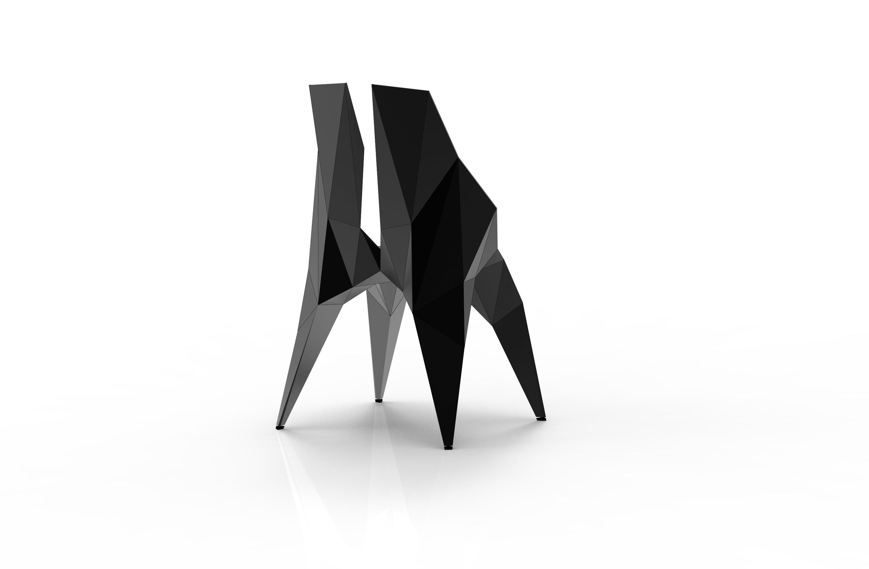 MC10 Sedia Endless Form Serie Acciaio Inox Personalizzabile Nero e Argento in vendita 5