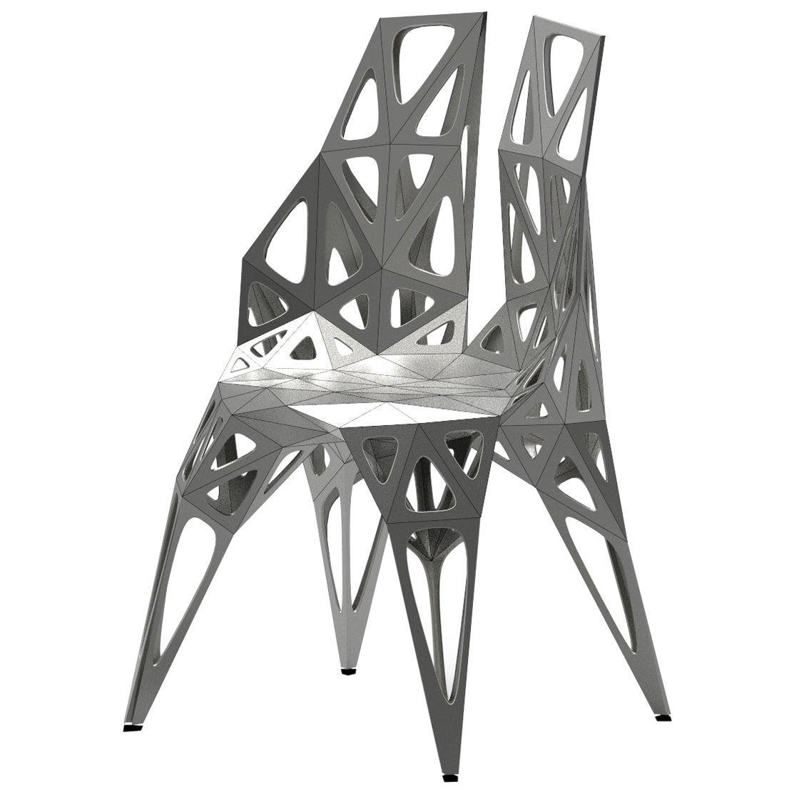 MC10 Endless Form Chair Series Stainless Steel Customizable Black and Sliver