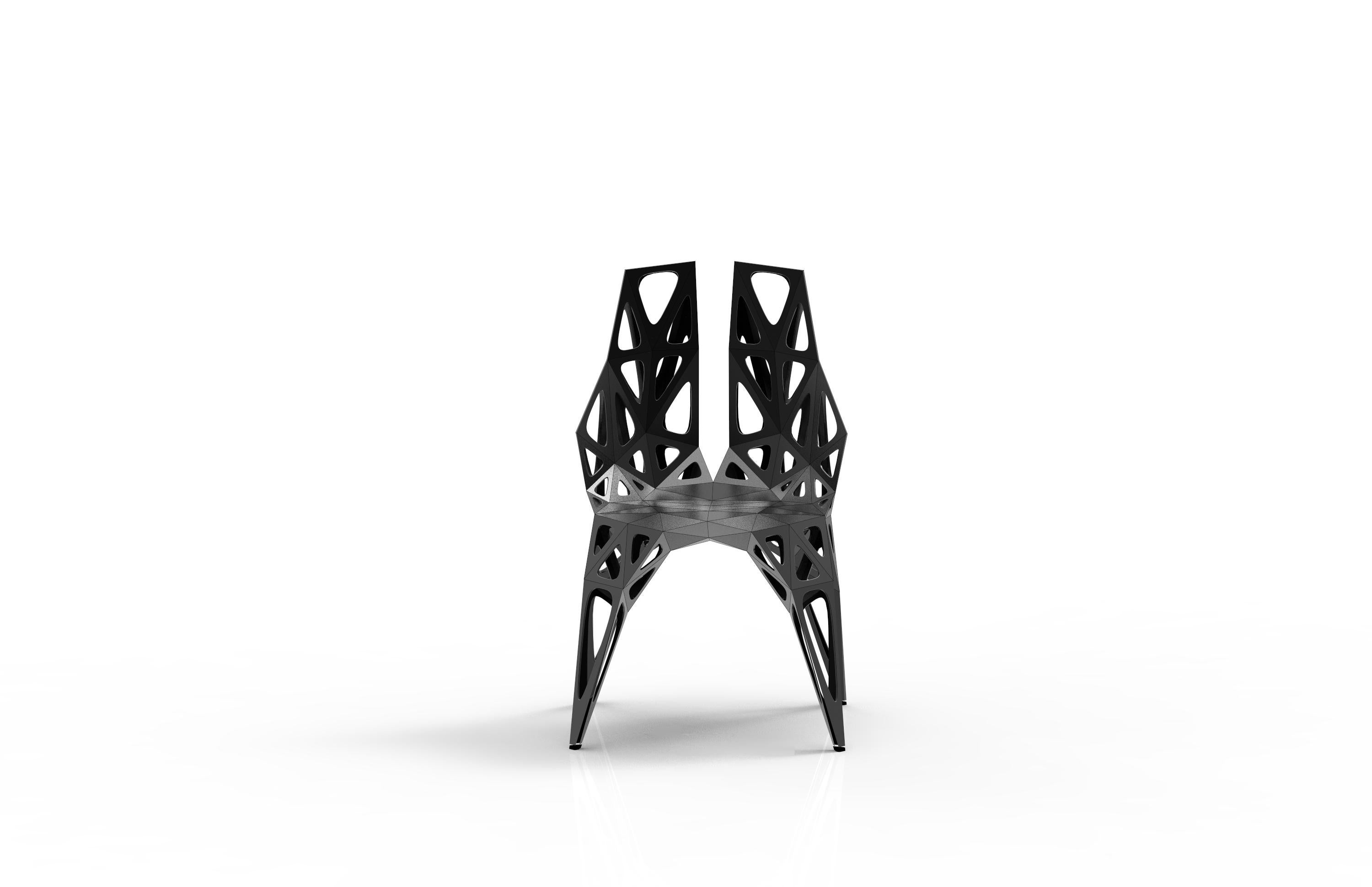 customized black metal chairs