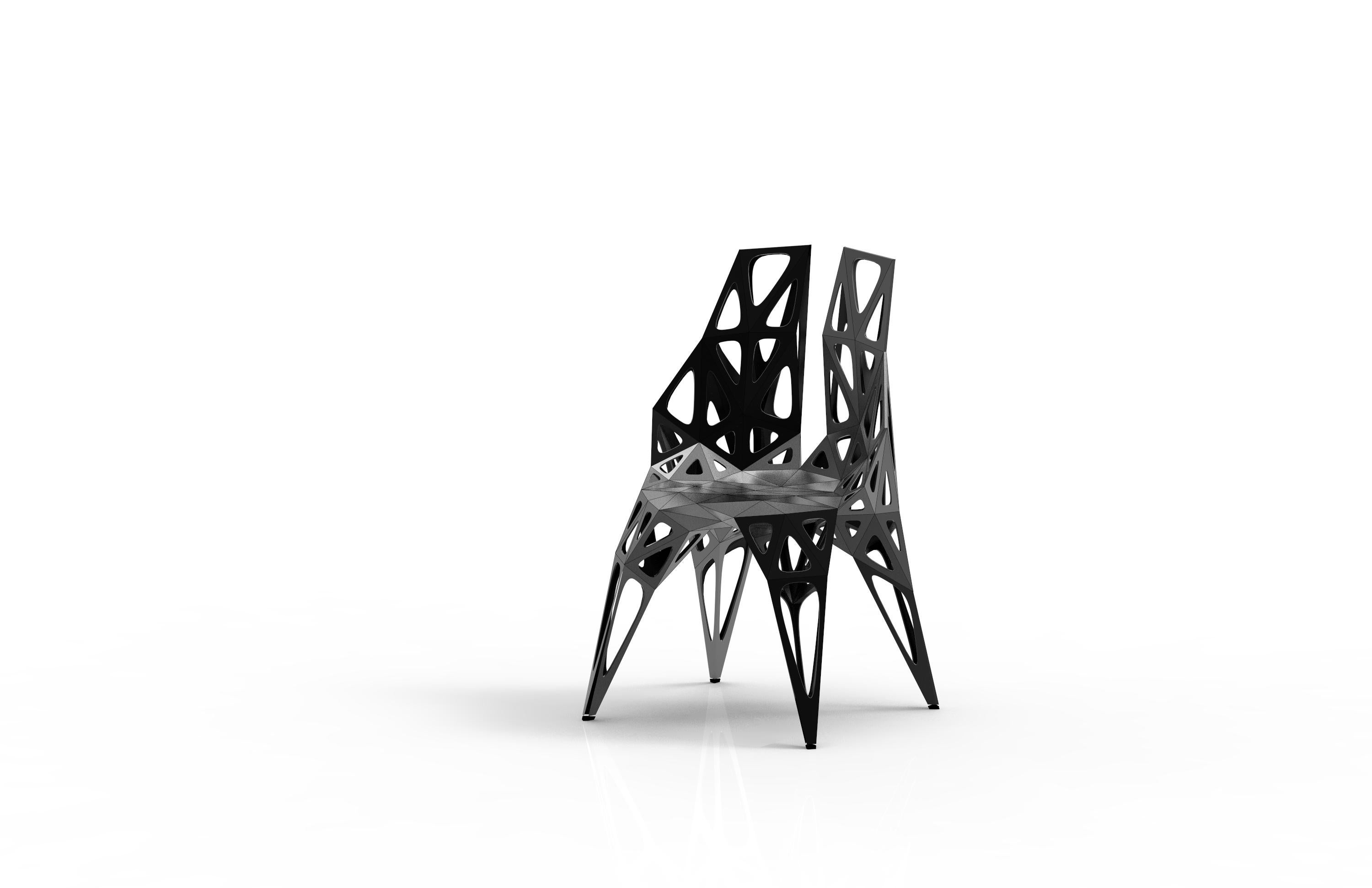 MC10 Endless Form Stuhl Serie Edelstahl anpassbar schwarz & silber (21. Jahrhundert und zeitgenössisch) im Angebot