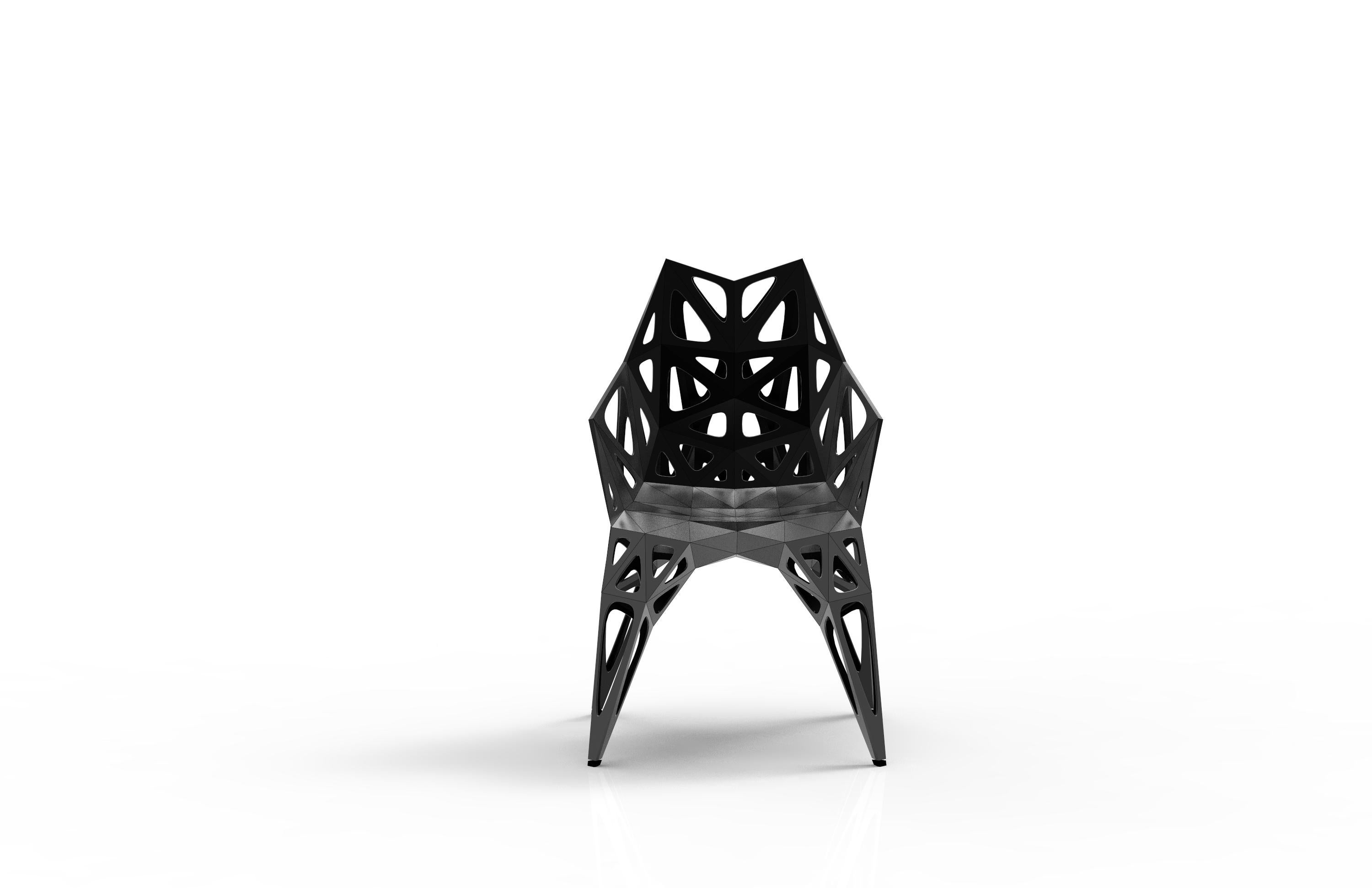 customized black metal chairs