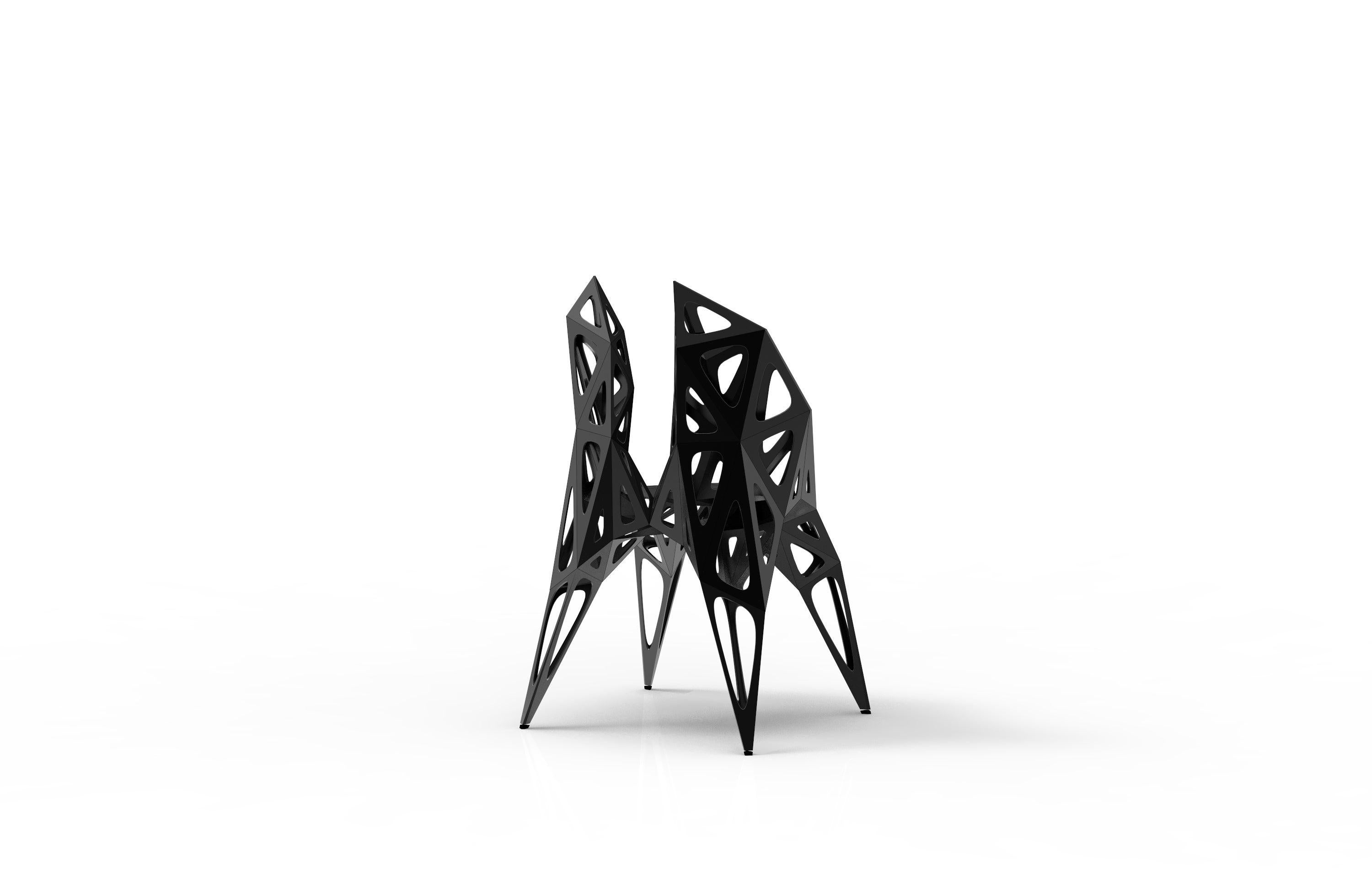 MC12 Endless Form Chair Series Stainless Steel Customizable Black and Sliver In New Condition For Sale In Beverly Hills, CA