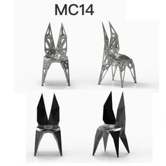 MC14 Endless Form Chair Series Stainless Steel Customizable Black and Sliver