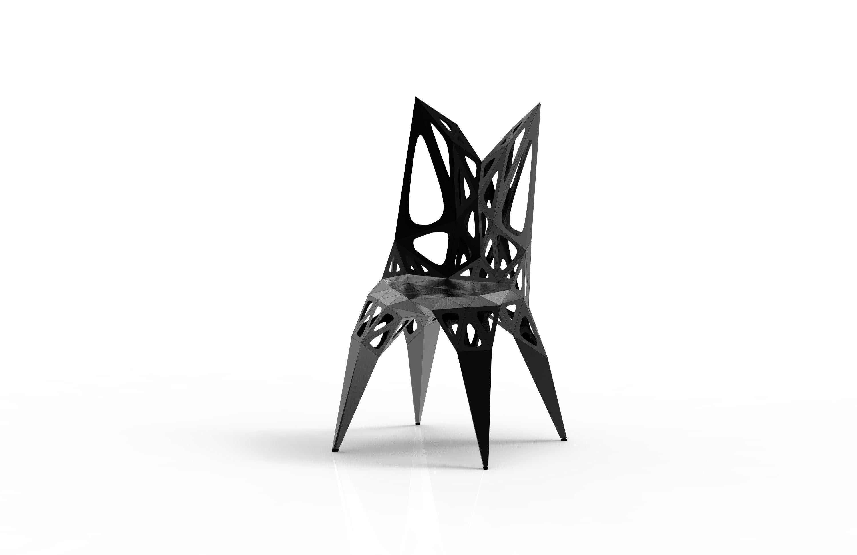 MC15 Endless Form Stuhl Serie Edelstahl anpassbar schwarz & silber für den Außenbereich (Chinesisch) im Angebot