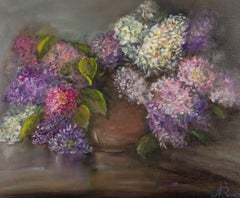 Mcartney - 20th Century Oil, Vase with Hydrangeas