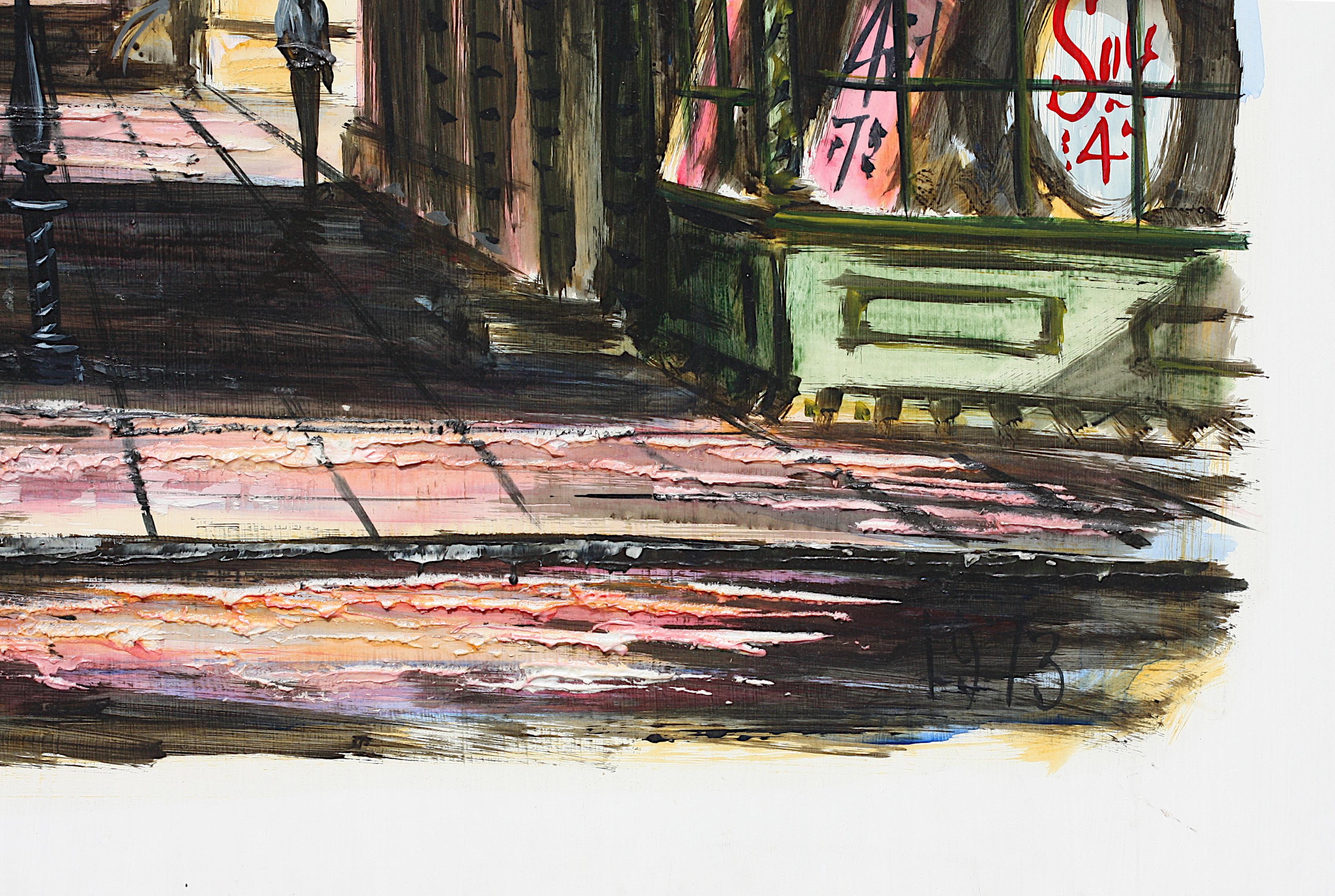 McCaffery, (20th Century) Street Scene, (New Orleans), Painting In Good Condition For Sale In West Palm Beach, FL