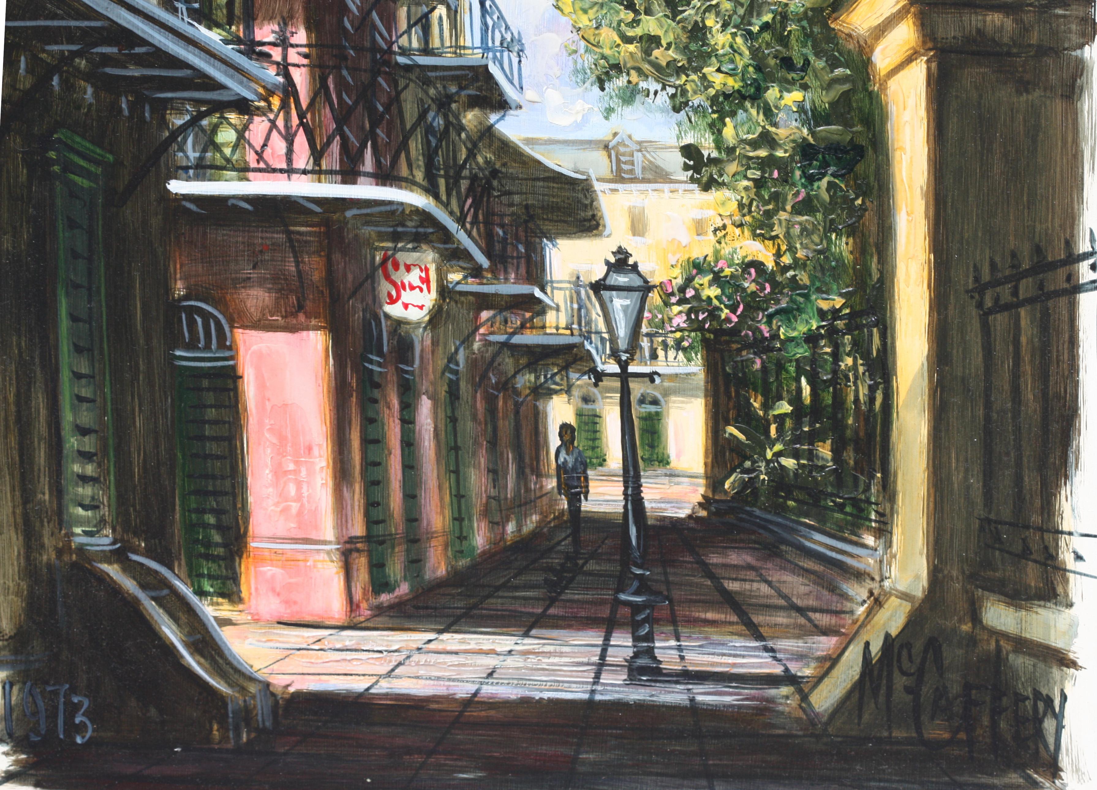 McCaffery, (20th Century) Street Scene (New Orleans), Painting For Sale 4