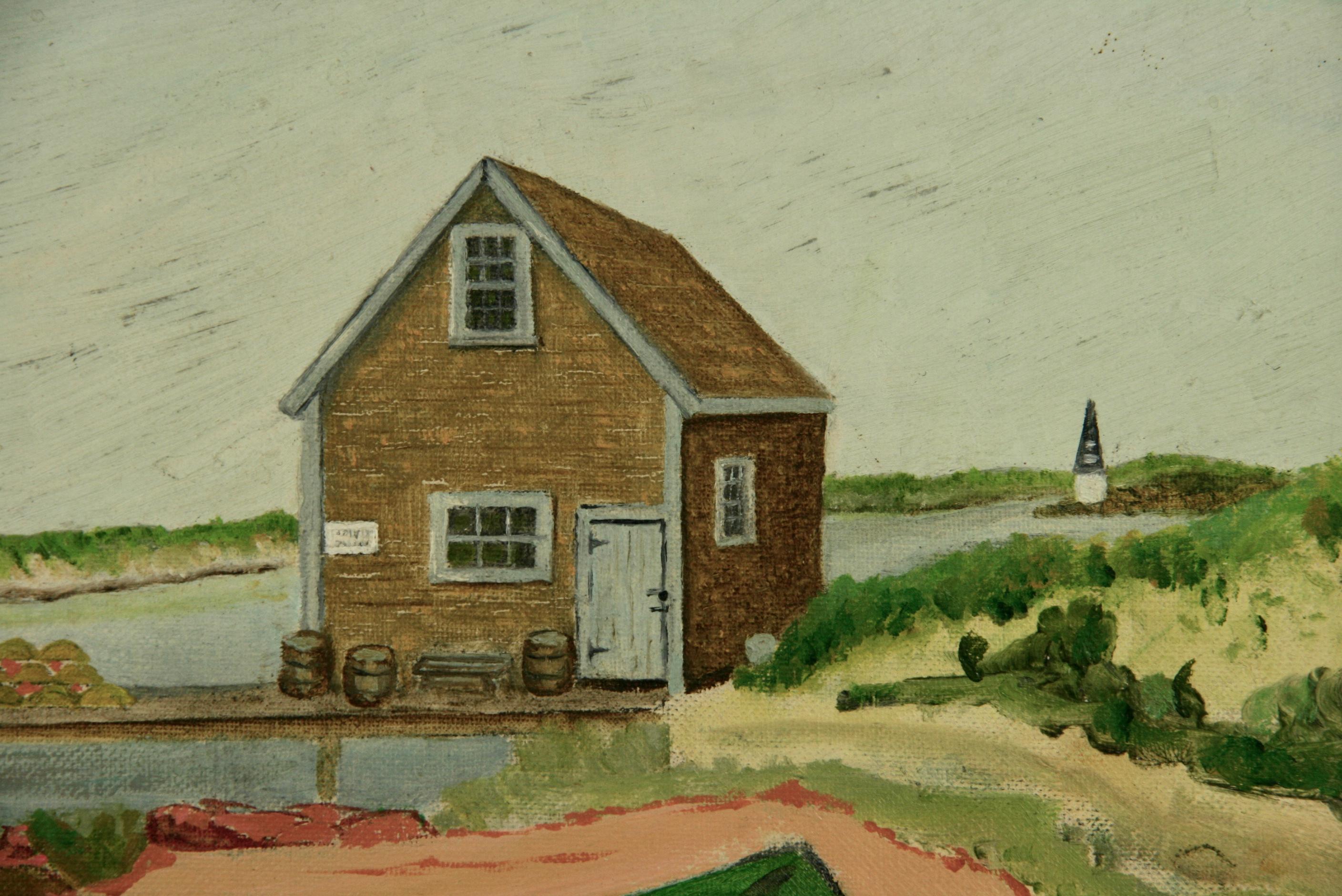American Vintage North East Shoreline Seascape Landscape  Painting For Sale 2