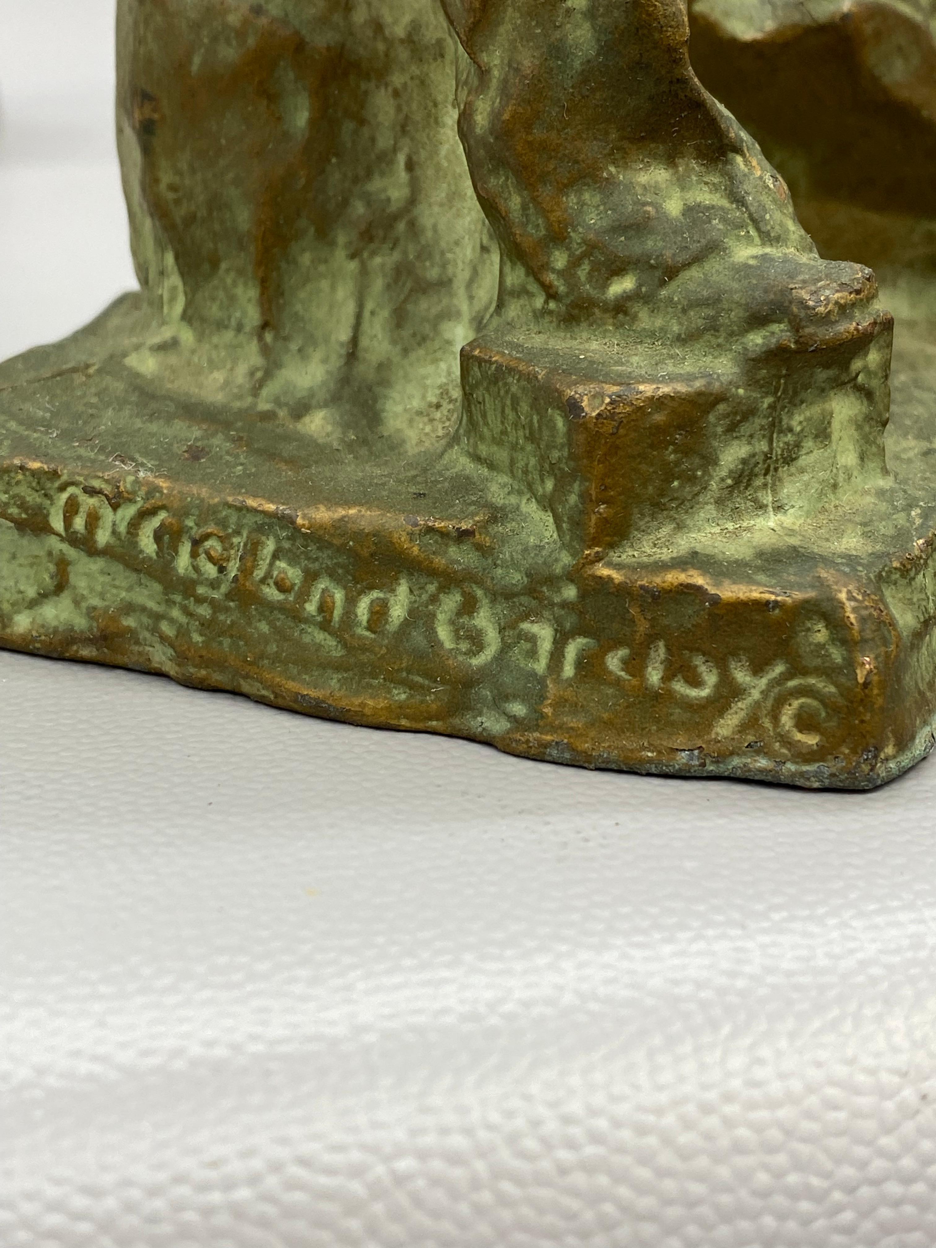 McClelland Barclay Bronzed Metal Blacksmith Bookends 2
