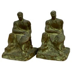 McClelland Barclay Bronzed Metal Blacksmith Bookends