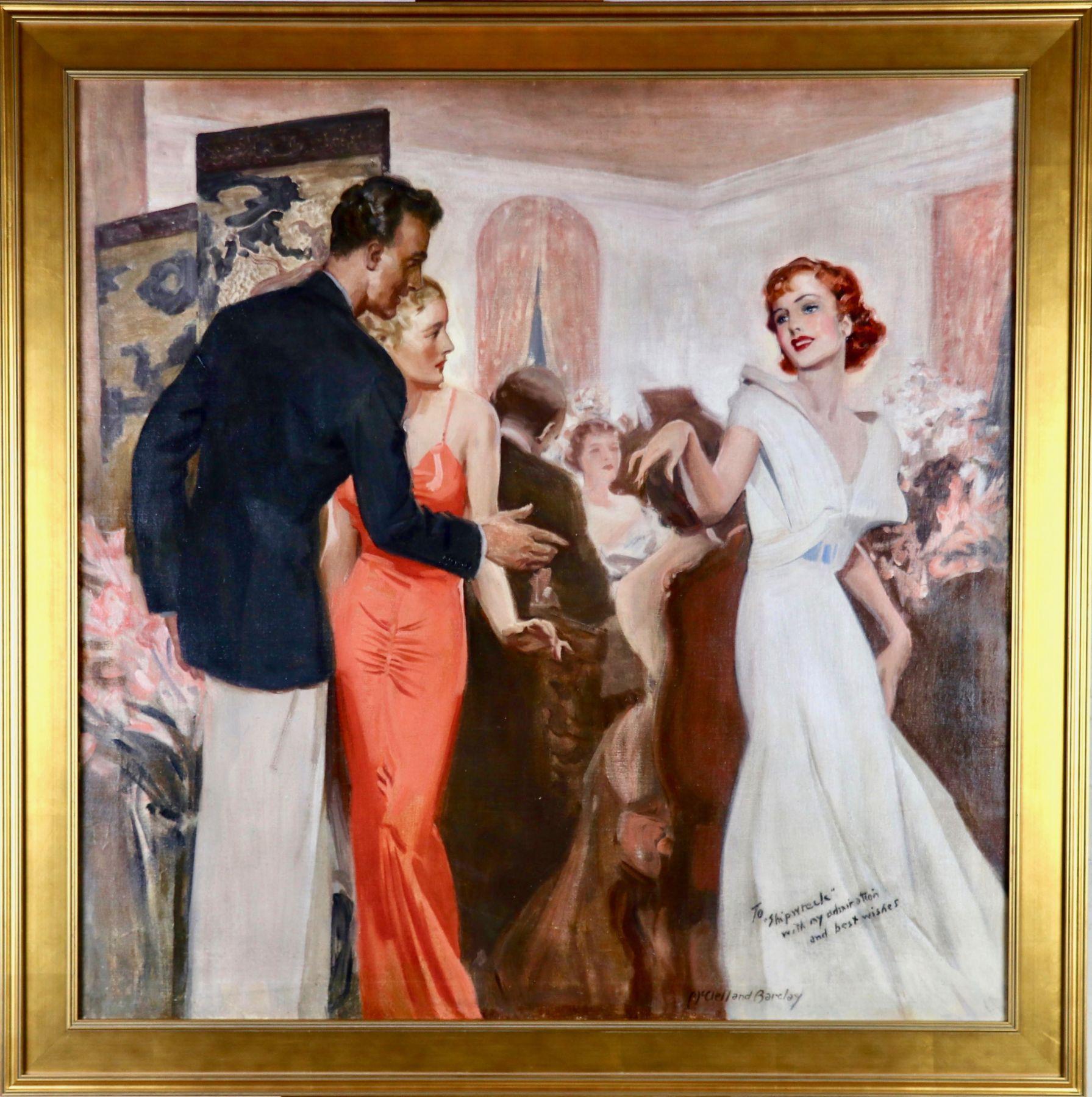 Introduction at a Formal Affair - Painting by McClelland Barclay