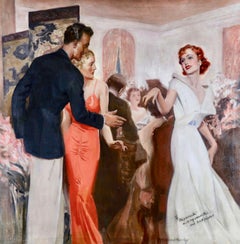 "Darling, Darling!" Original-Illustration einer Zeitschriftsgeschichte für Cosmopolitan