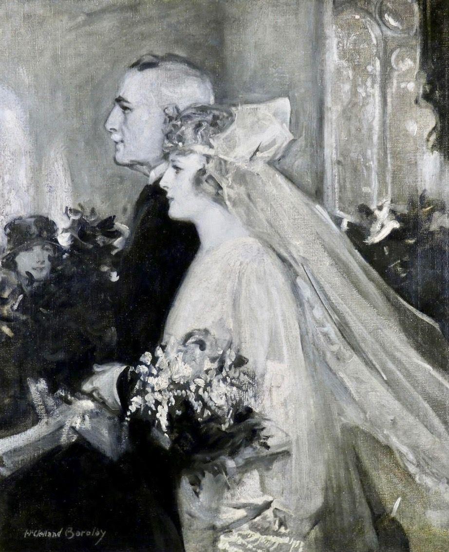 Figurative Painting de McClelland Barclay - Escena de boda