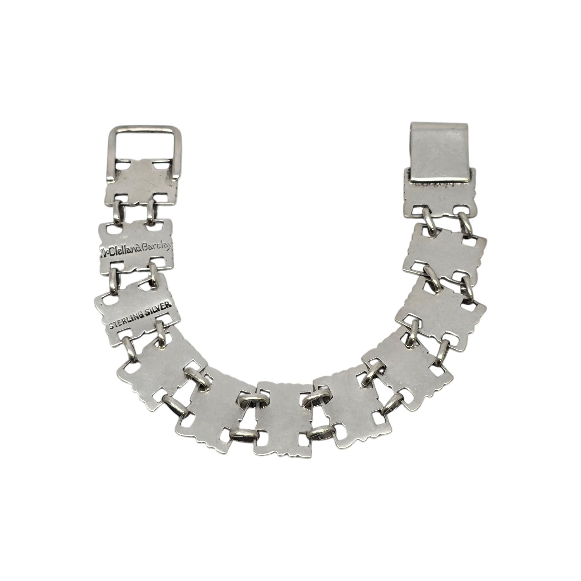 McClelland Barclay Bracciale con pannello floreale in argento sterling #19449 In condizioni buone in vendita a Washington Depot, CT