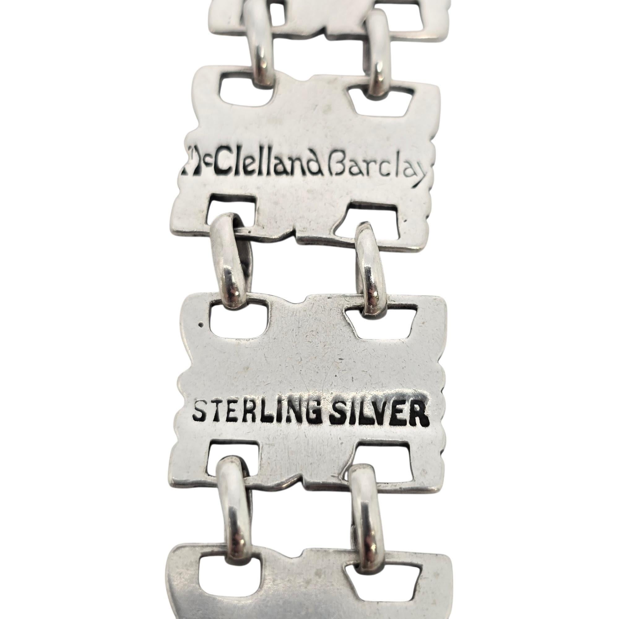 McClelland Barclay Bracciale con pannello floreale in argento sterling #19449 in vendita 4