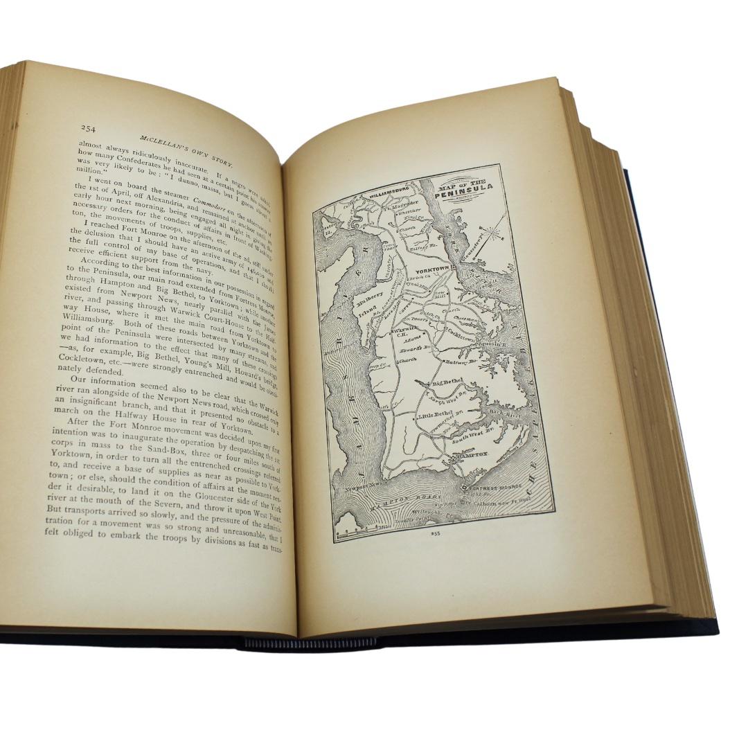 McClellan's Own Story von George B. McClellan, Erstausgabe, 1887 (Leder) im Angebot