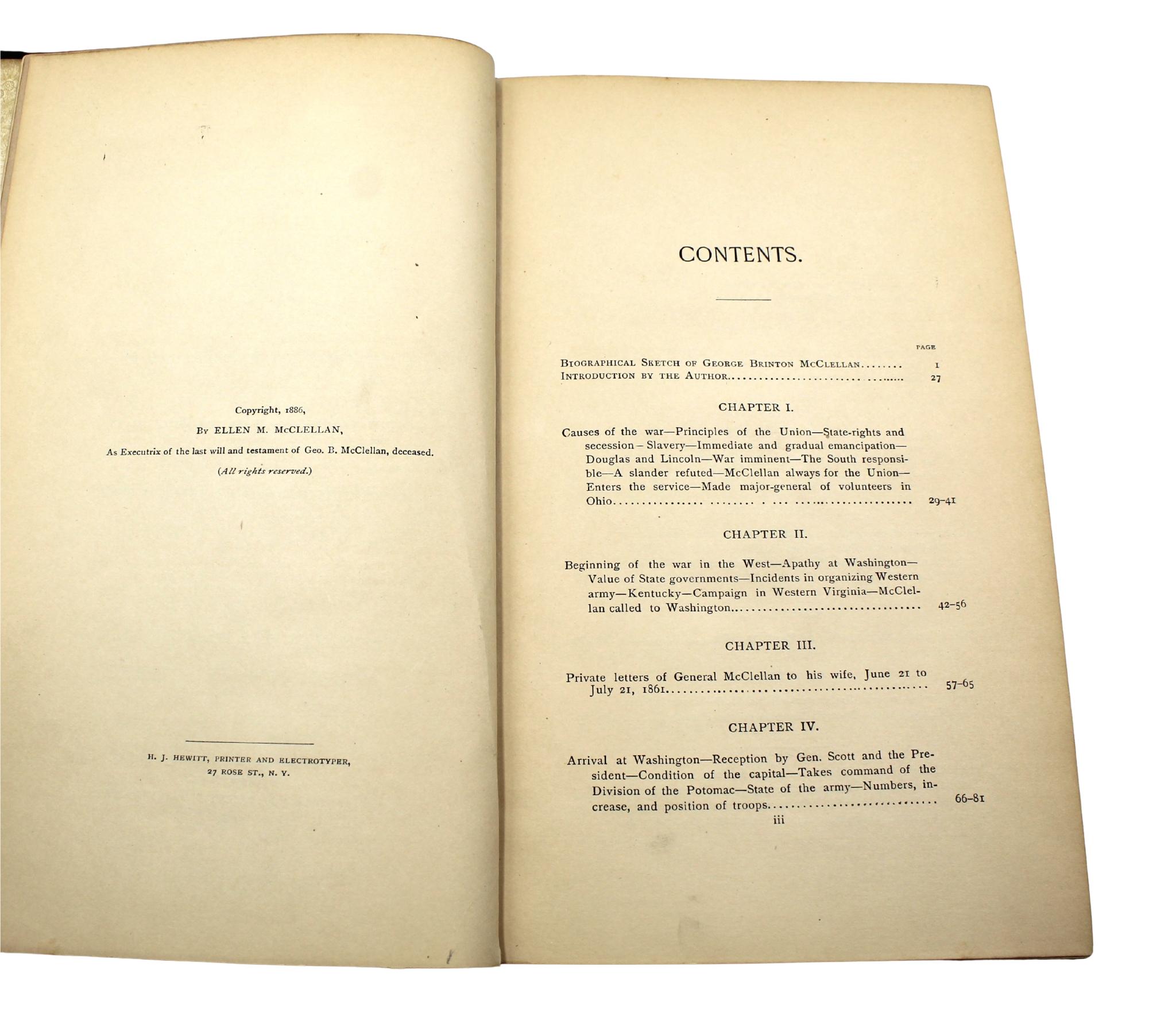 McClellan's Own Story by George B. McClellan, First Edition, in Original Boards im Angebot 3