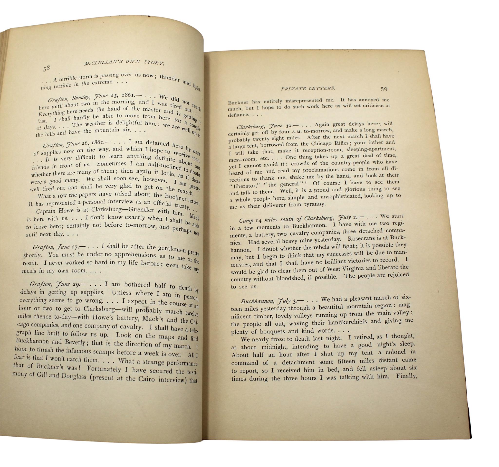 McClellan's Own Story by George B. McClellan, First Edition, in Original Boards im Angebot 4