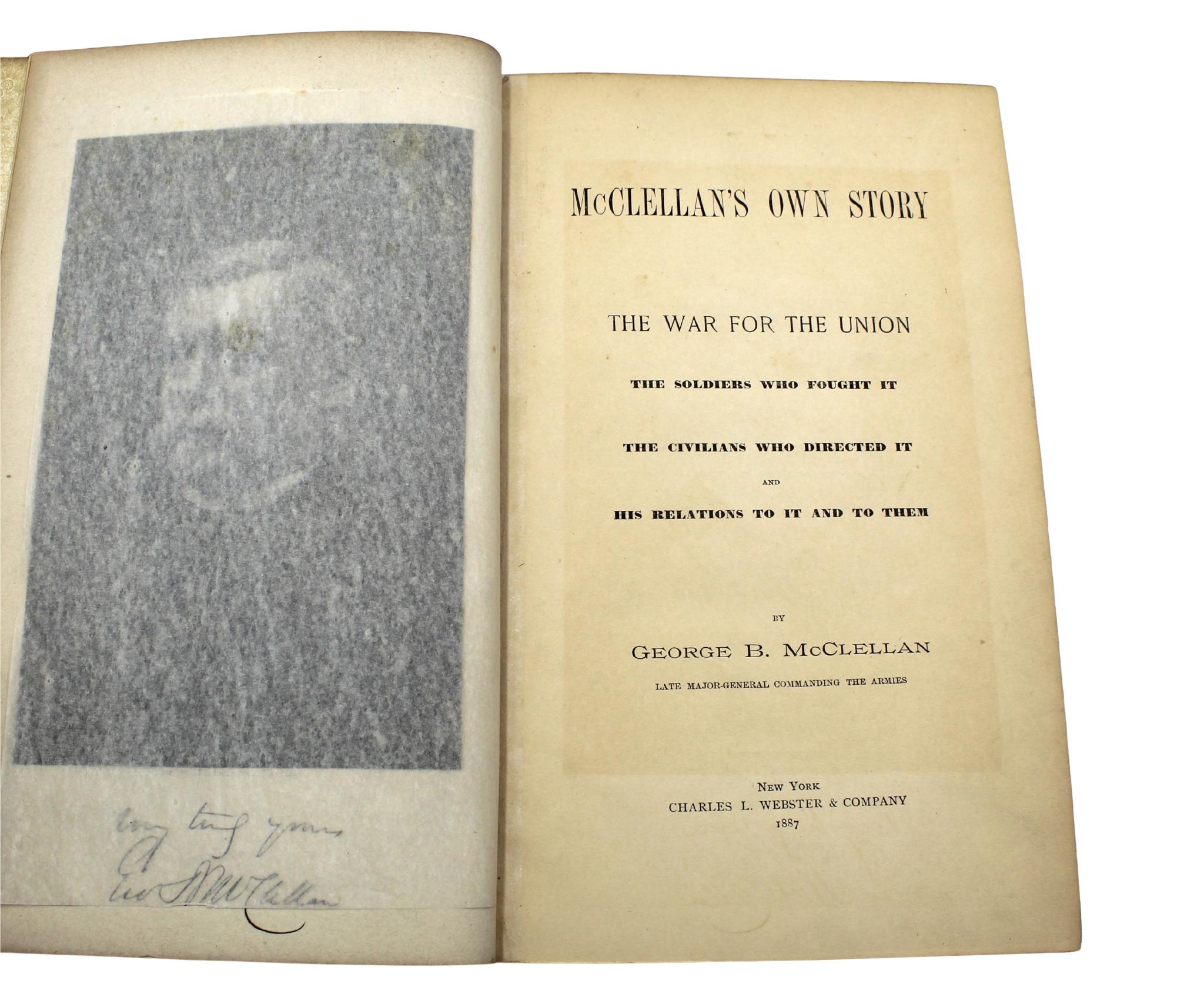 McClellan's Own Story by George B. McClellan, First Edition, in Original Boards im Angebot 2