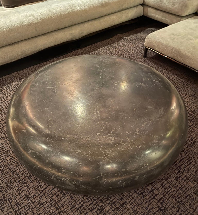 Sculptural Brutalist Style Round Cast Scagliola Coffee Table by McCollin Bryan In Good Condition For Sale In Glasgow, GB