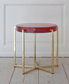 McCollin Bryan Tinted Lens Table with Rose Tinted Resin Top