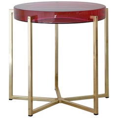 McCollin Bryan Tinted Lens Table with Rose Tinted Resin Top 