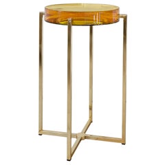 McCollin Bryan Tinted Lens Table with Acid Lemon Resin Top