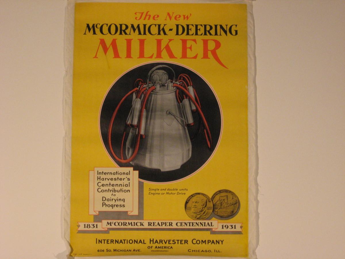 Artist: Anonymous

Date of Origin: 1931

Medium: Original Stone Lithograph Vintage Poster

Size: 24” x 34”

 

American Industrial advertisement for McCormick-Deering’s Milking Machine celebrating the company’s 100th anniversary.