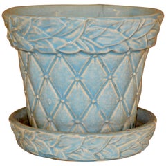 Vintage McCoy 1949 Turquoise Flower Pot