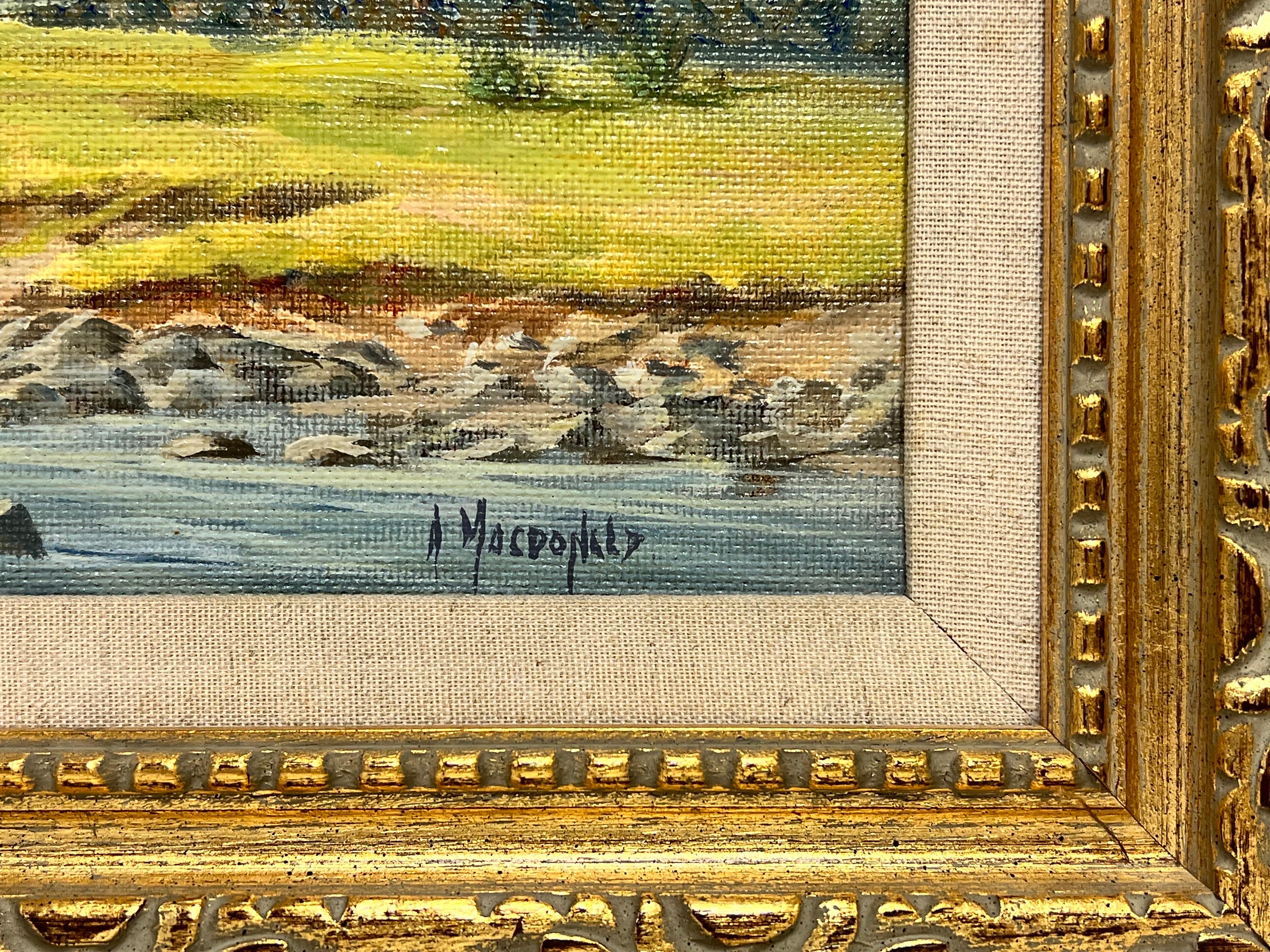 Artista/Scuola: Scuola scozzese, fine del XX secolo, firmato

Titolo: Scozia d'estate

Medium: olio su tavola, incorniciato 

Incorniciato: 20 x 29 pollici
Tavola: 15 x 24 pollici

Provenienza: collezione privata, Regno Unito

Condizioni: Il dipinto