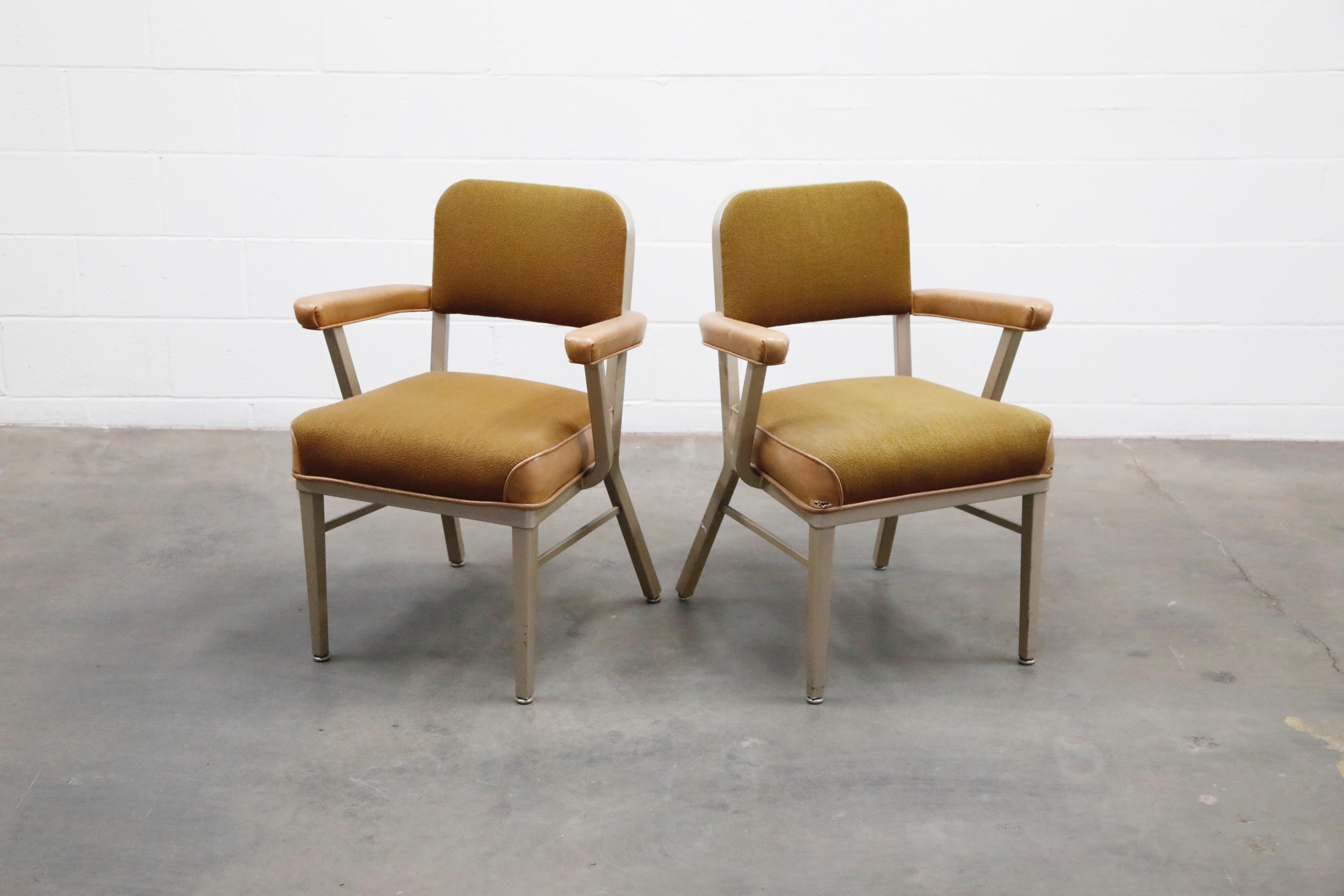 McDowell-Craig Industrial Steel Armchairs, circa 1960, Signed In Good Condition In Los Angeles, CA