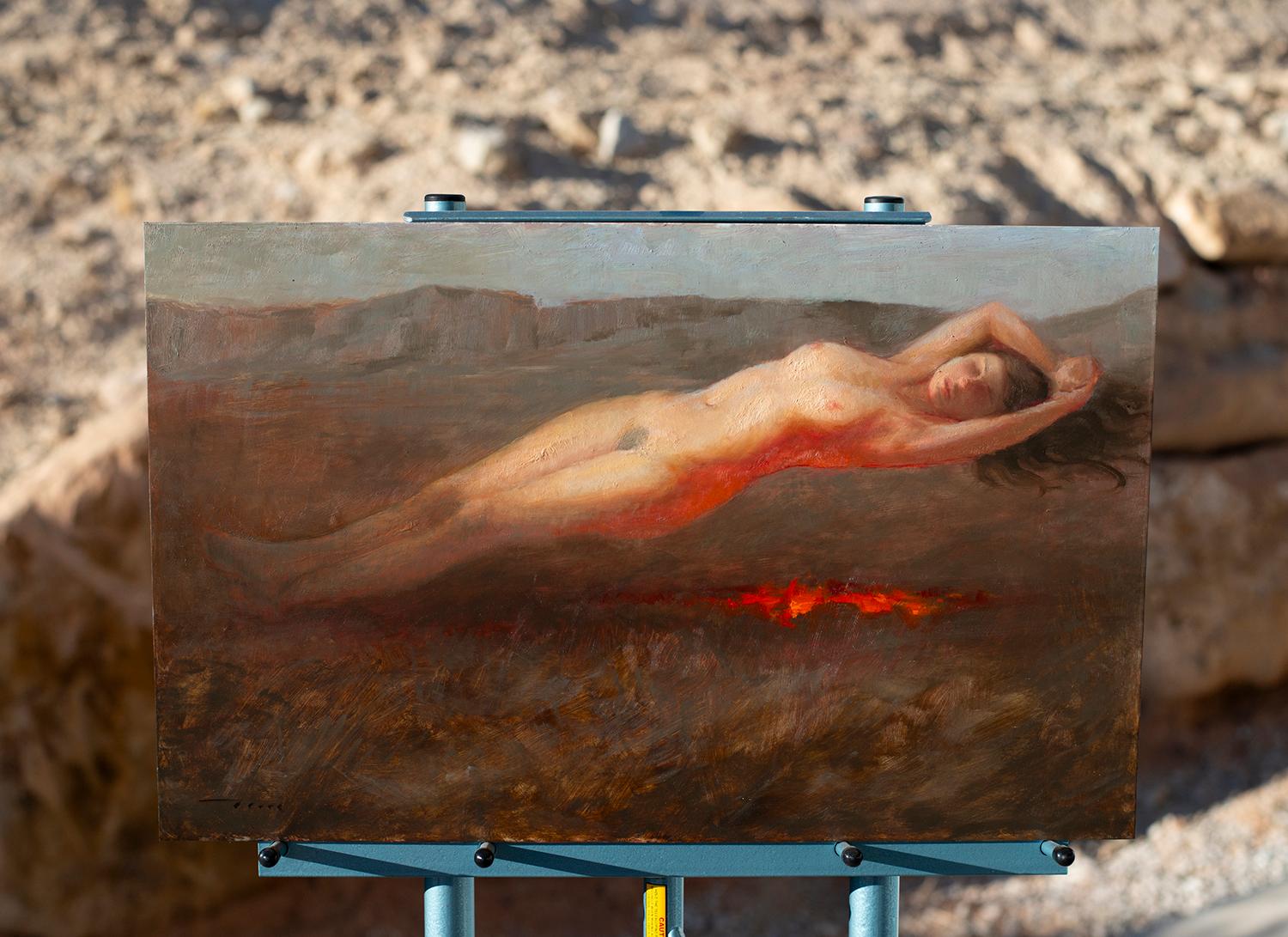 Tenersi al caldo, pittura a olio - Painting Surrealismo di McGarren Flack
