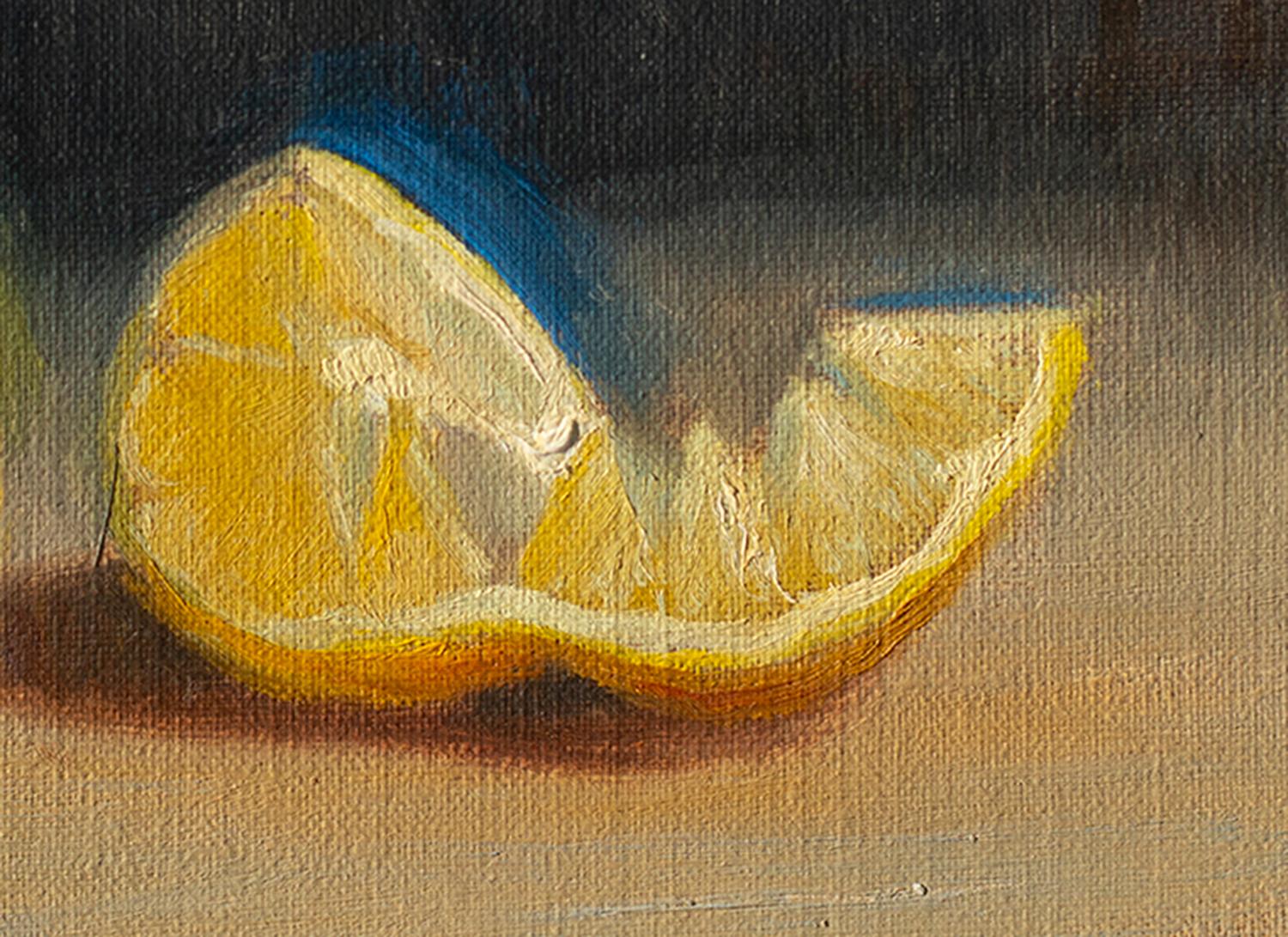 Limone multidiviso, Pittura a olio - Still-Life Painting Marrone di McGarren Flack