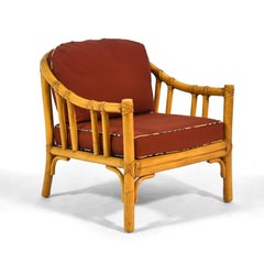 McGuire A-1 Rattan Lounge Chair