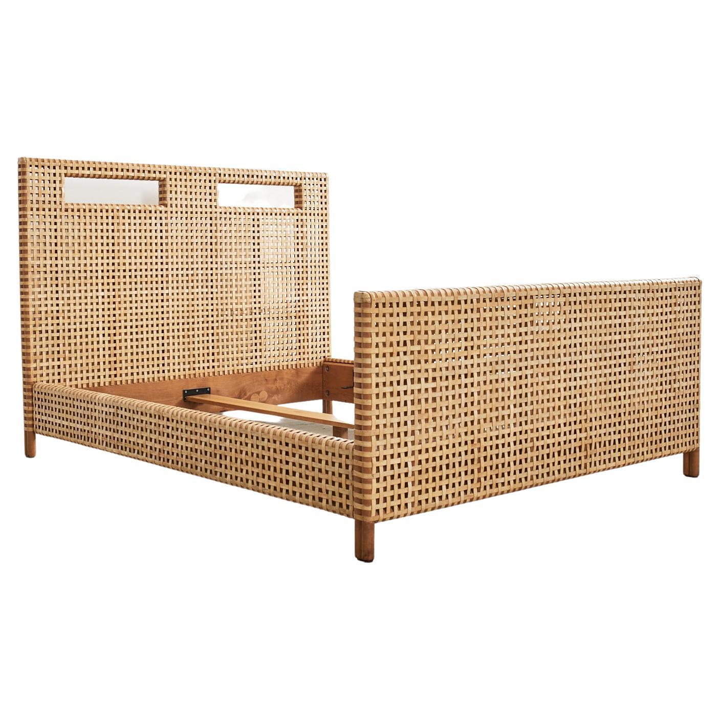 McGuire Antalya Laced Rawhide Leather Queen Bed