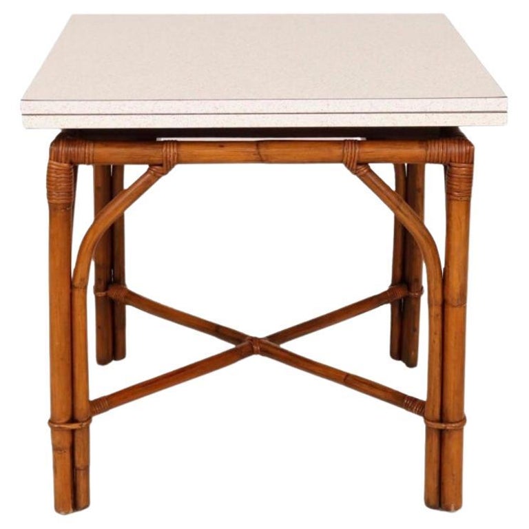 McGuire Attr. Bamboo Dining Table For Sale at 1stDibs
