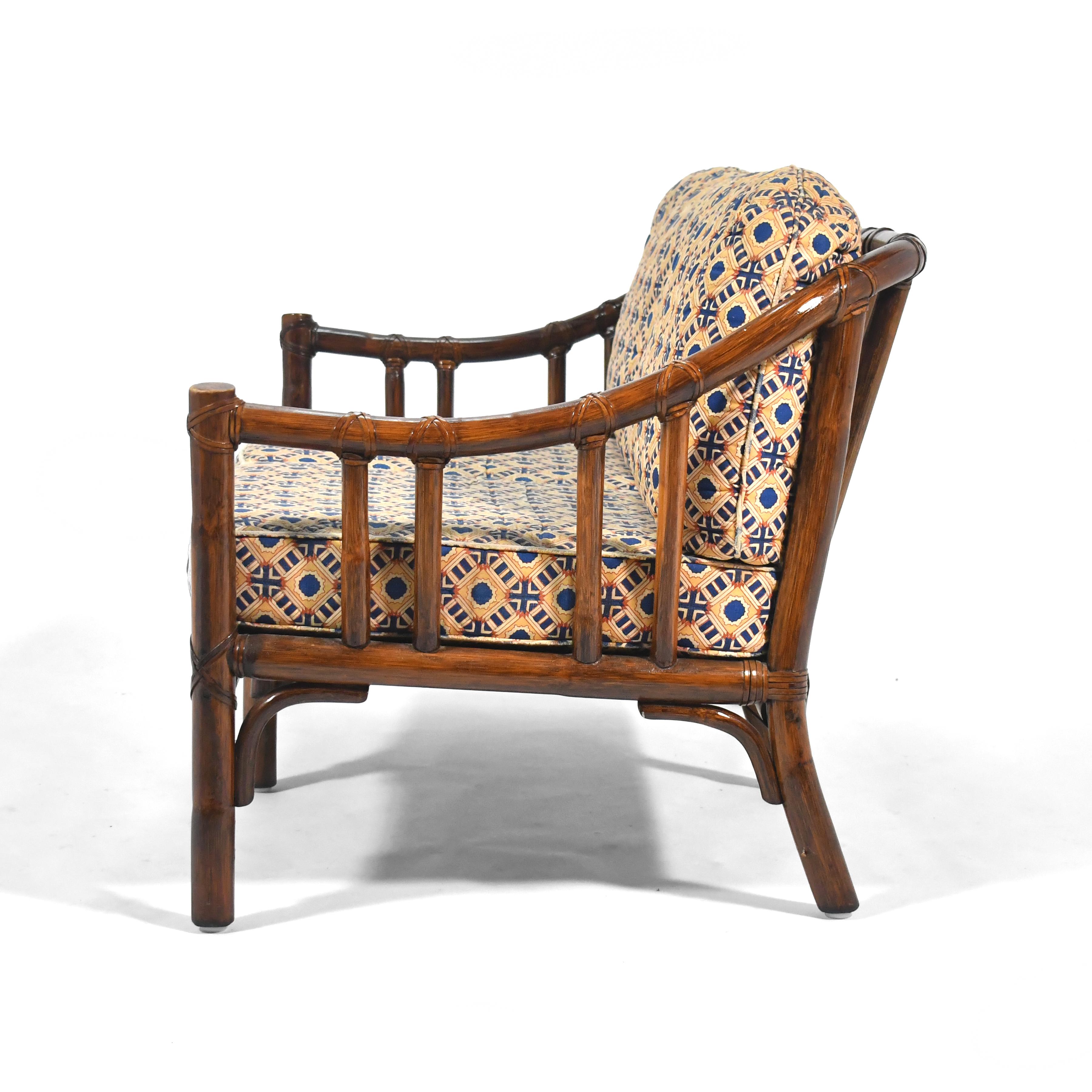 Organic Modern McGuire B-1 Rattan Two Seat Sofa