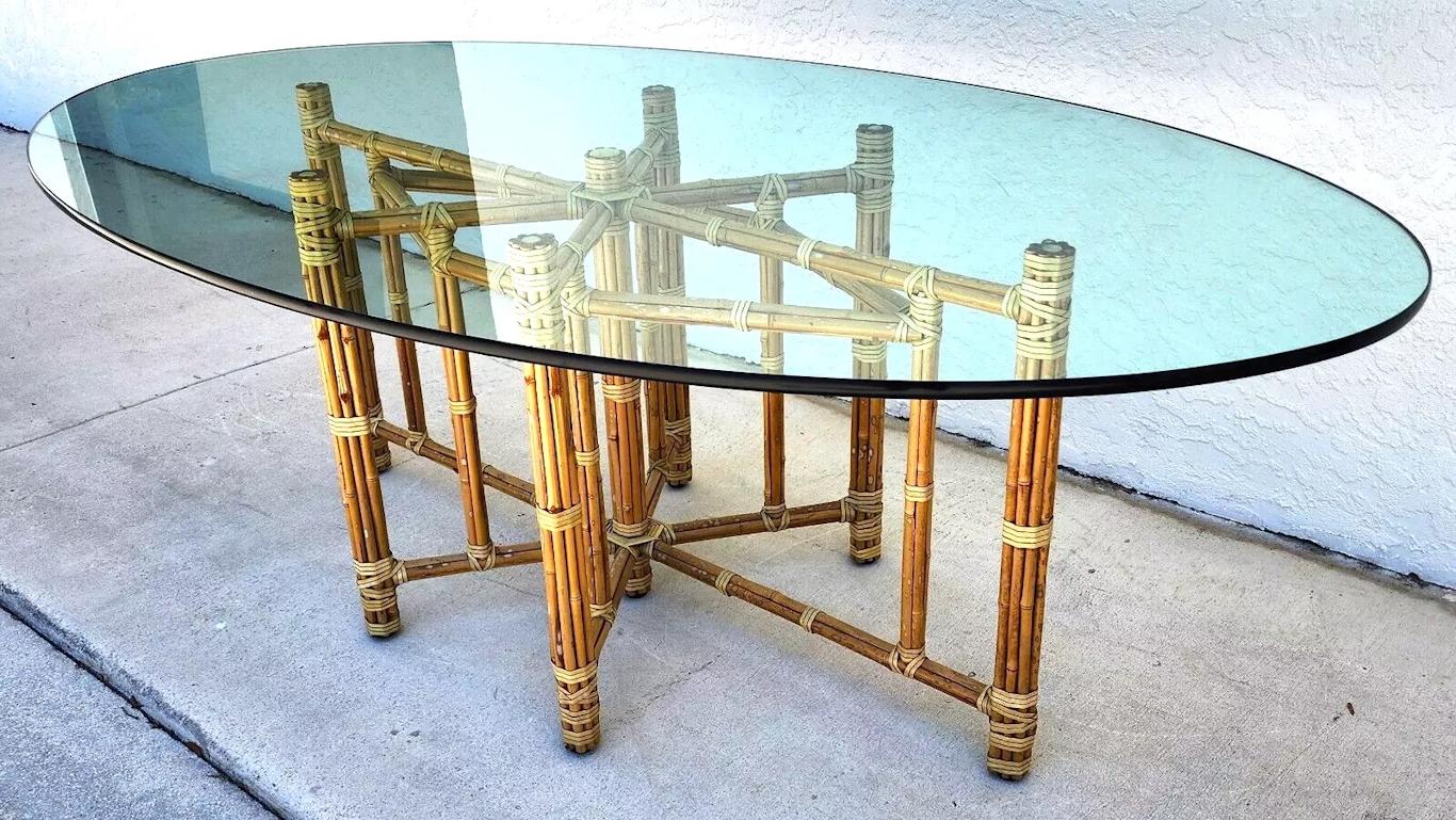 Organic Modern McGuire Bamboo Dining Table Oval