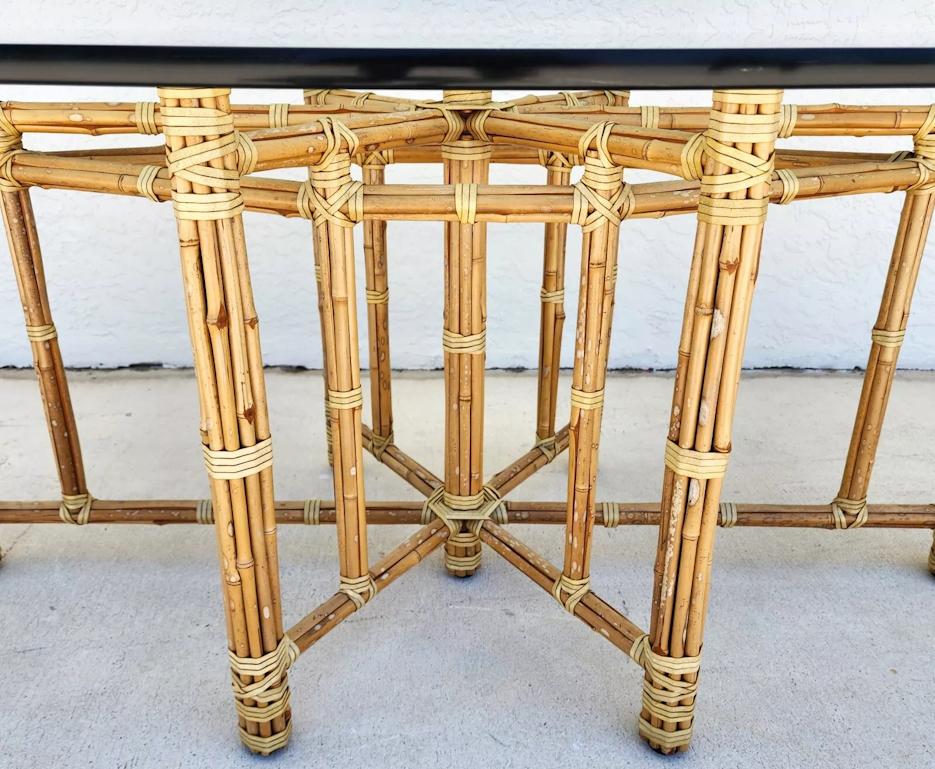 McGuire Bamboo Dining Table Oval 2