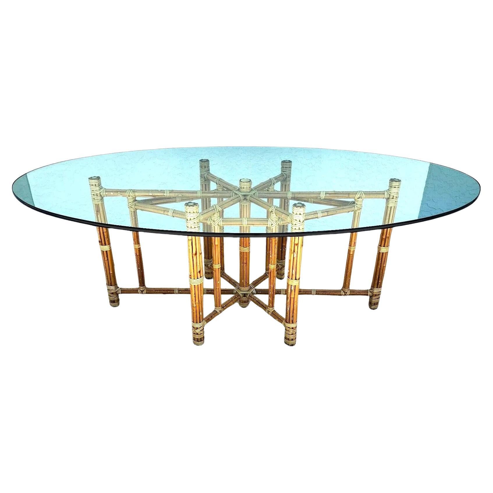McGuire Bamboo Dining Table Oval