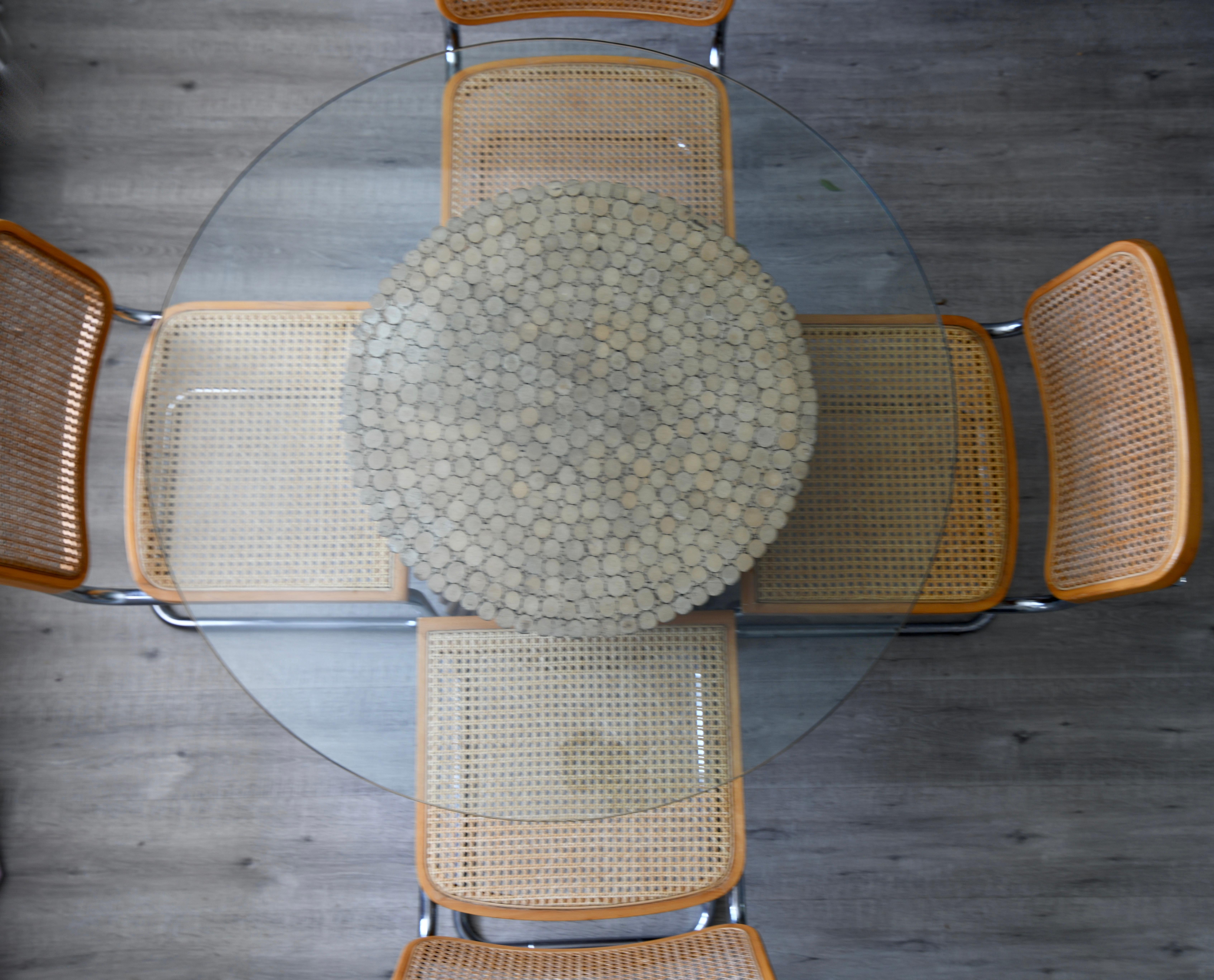 McGuire Bamboo Dining Table Wheat Sheaf In Good Condition For Sale In everton lymington, GB