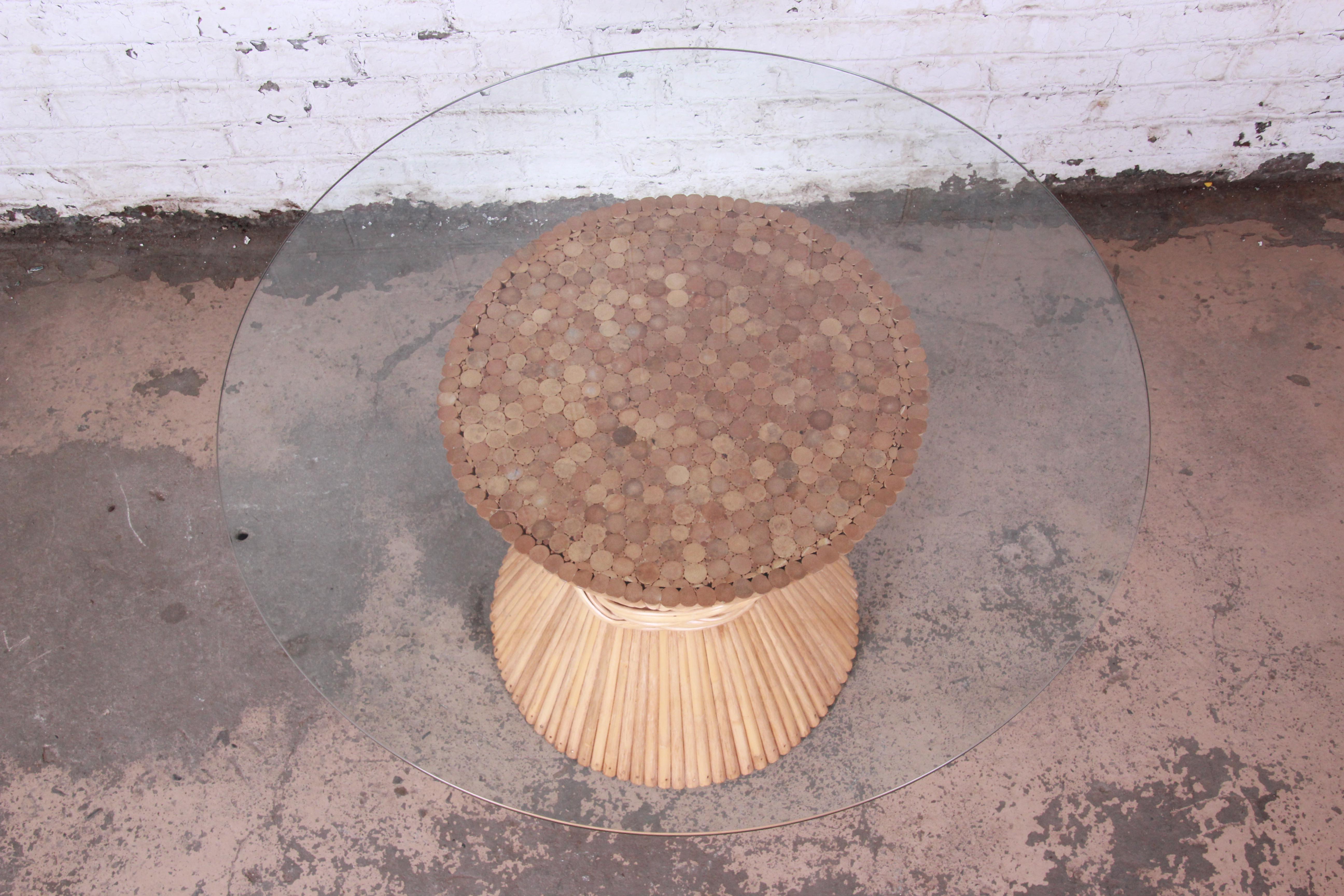 bamboo pedestal table