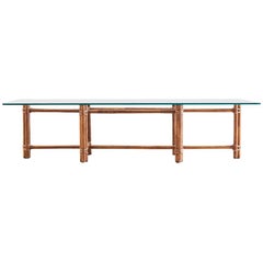 McGuire Bamboo Rattan Low Cocktail Table